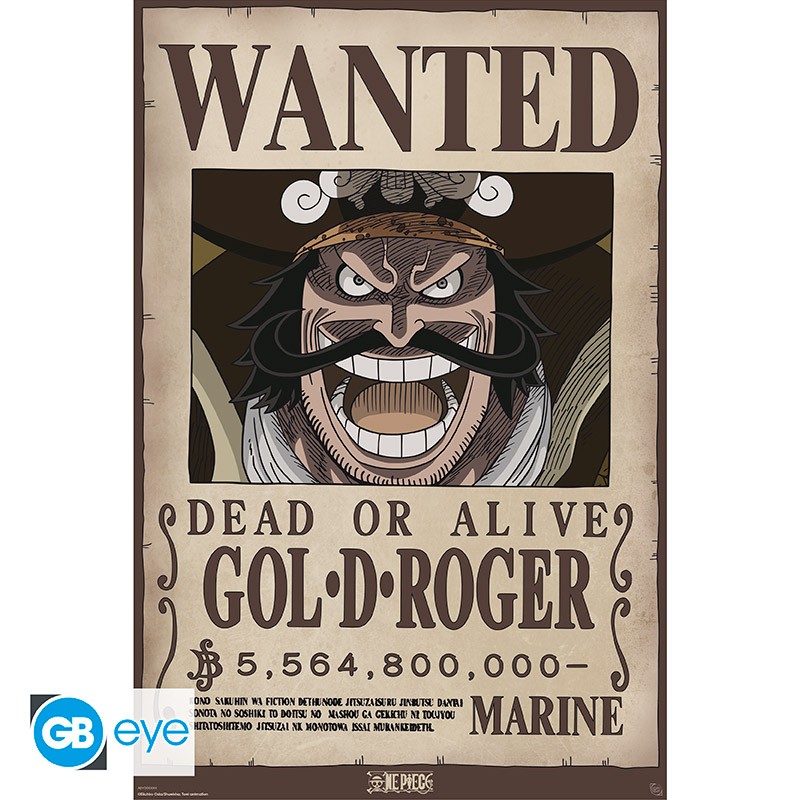 ONE PIECE Poster Wanted Gol .D. Roger (91.5x61cm)