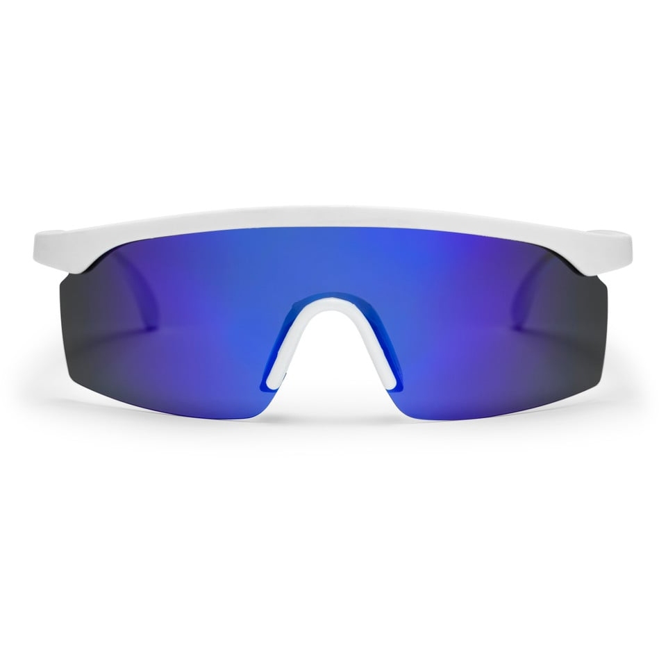 CHPO Lelle Sunglasses - White / Blue Mirror