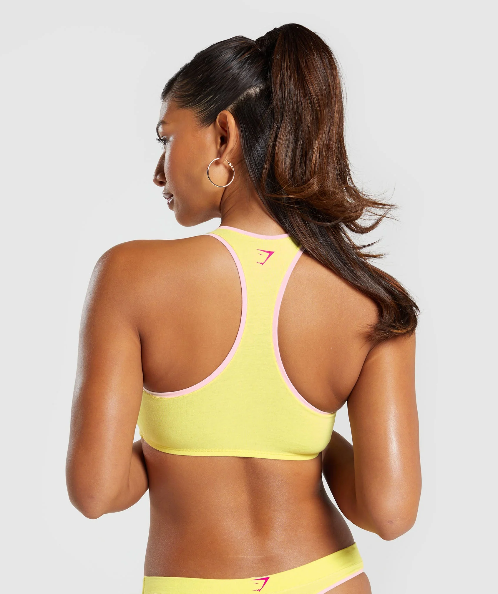 Cotton Graphic Bralette Lemon Yellow