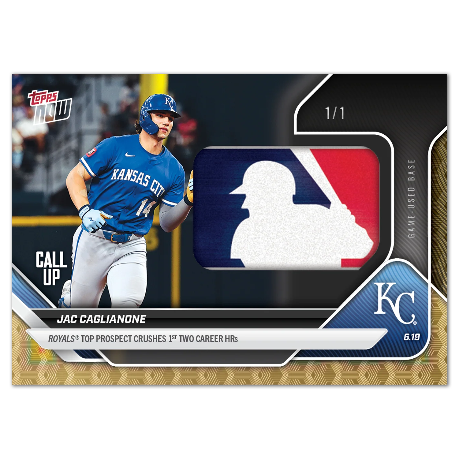 Jac Caglianone - 2025 MLB Topps NOW® - Card 320 - LOOK FOR RELICS