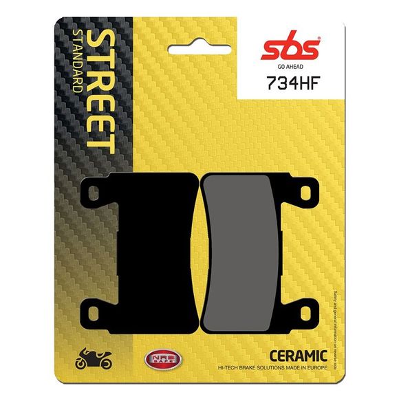 SBS 734HF Organic Front Brake PadsRef: 734HF / 734000