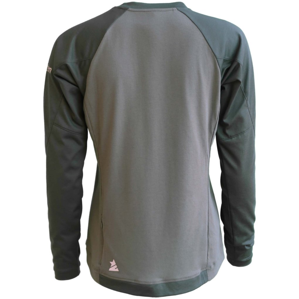 Zimtstern PureFlowz Longsleeve MTB Shirt Women - Dusty Olive/Forest Night
