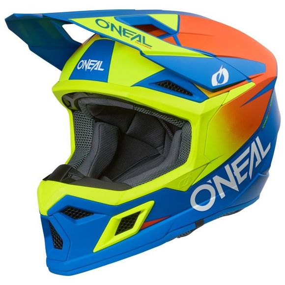 Casque cross O'Neal 3SRS - SOLID 2025 - Bleu / JauneRef : OL2203