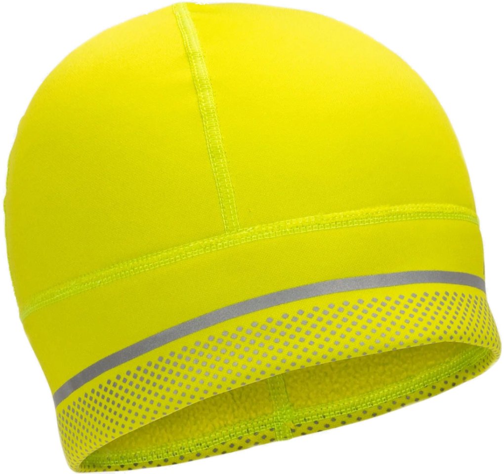 Nathan Sports HyperNight Beanie - Hi-Viz Yellow/Geo Print