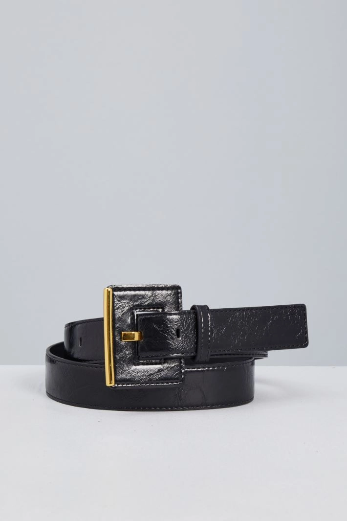 Vintage-look belt - BLACK GOLD
