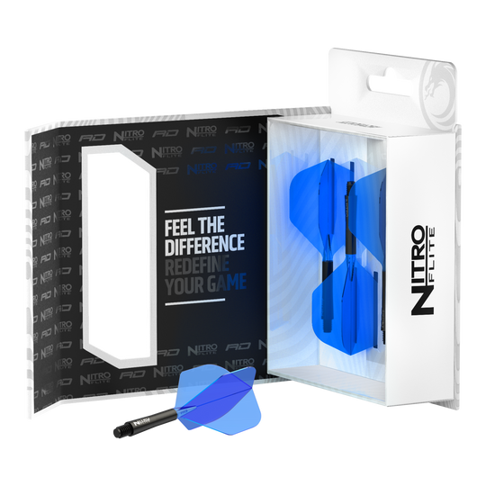 Red Dragon Nitroflite - Black Shaft Blue No2 Flights