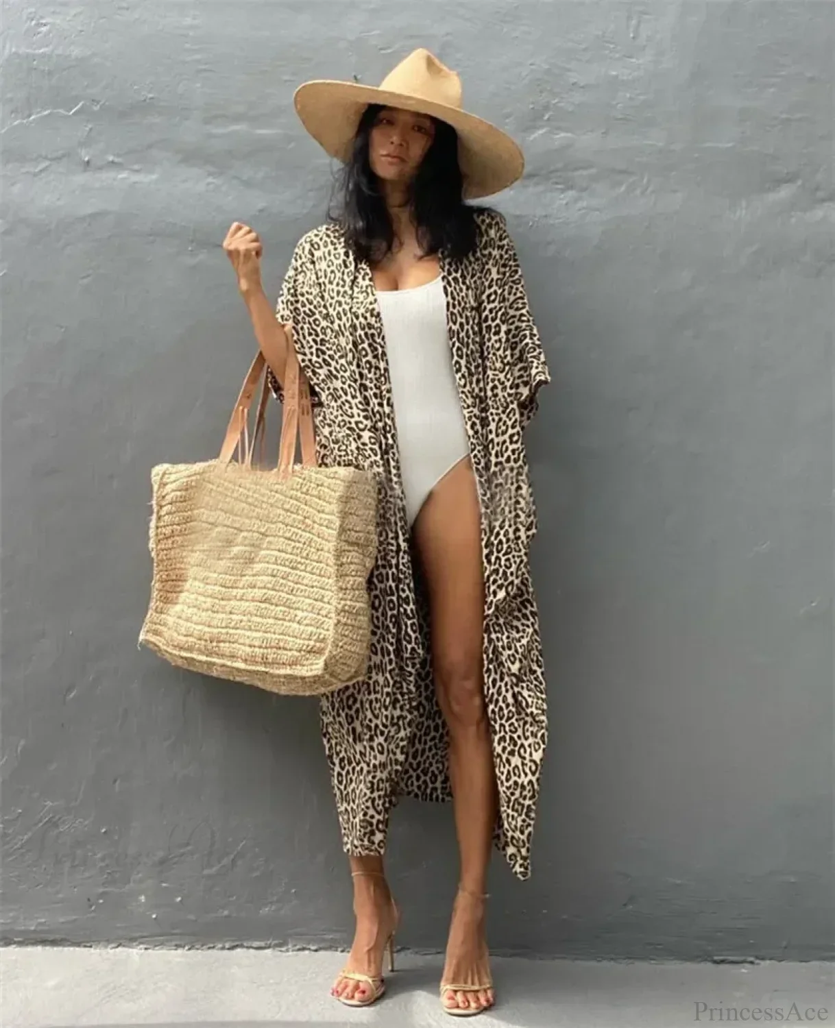 Cotton Rayon Striped Print Cardigan Boho Beach Cover up