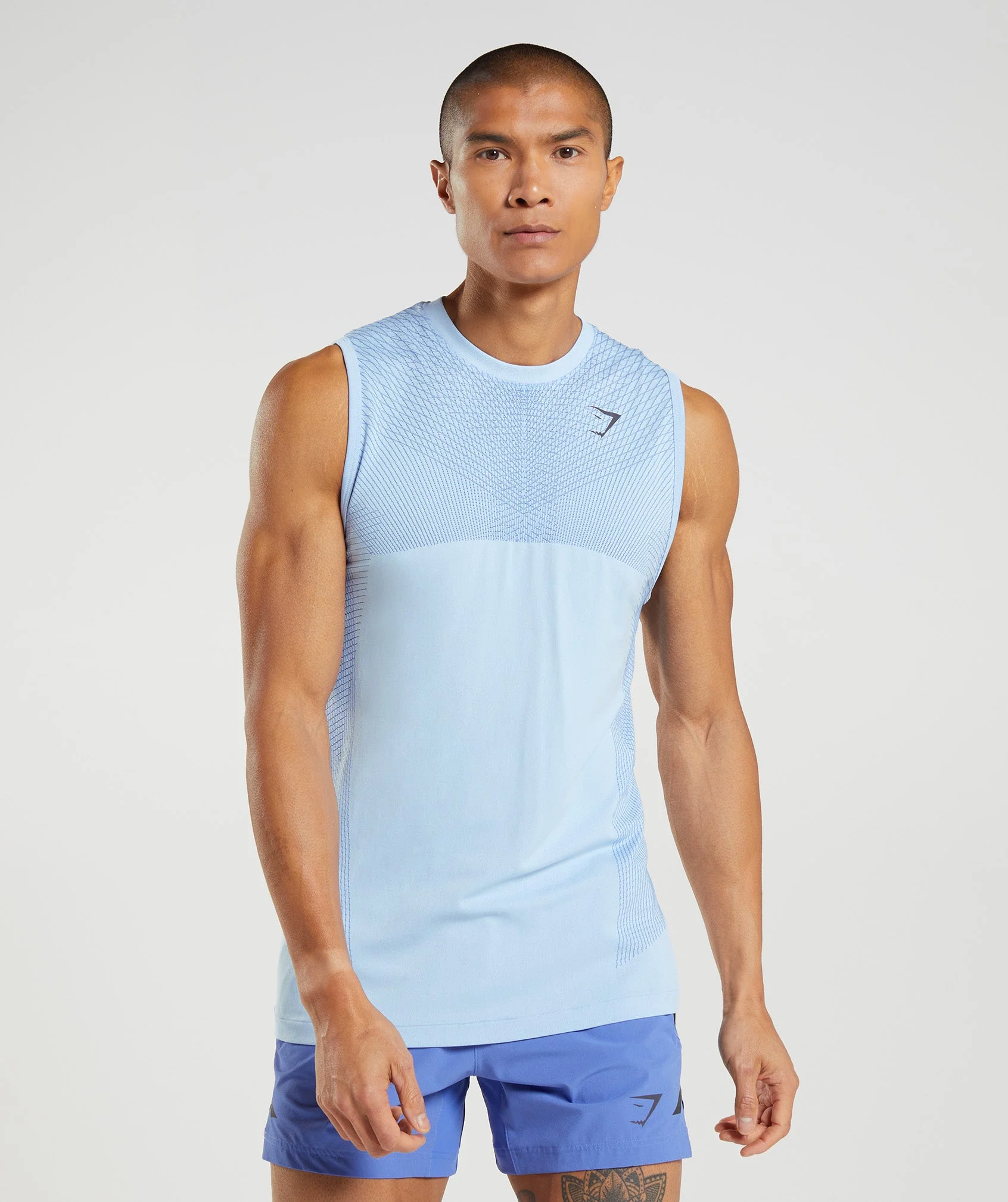 Apex Seamless Tank Linen Blue/Court Blue