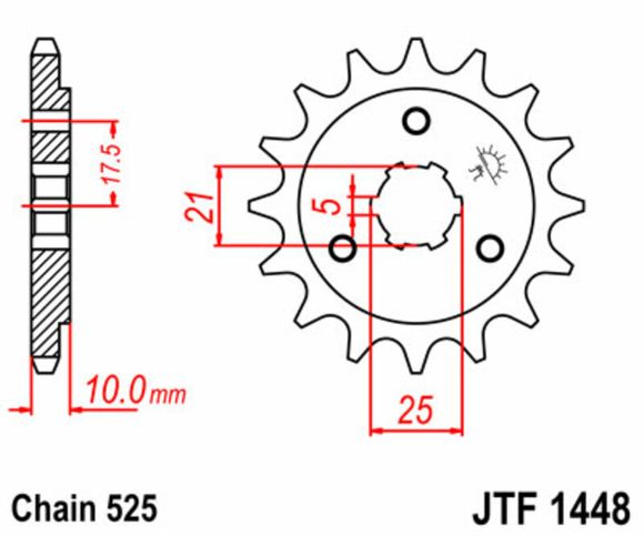 JT. Standard steel 1448 - 525Ref: Jtc00307A / 1077258002
