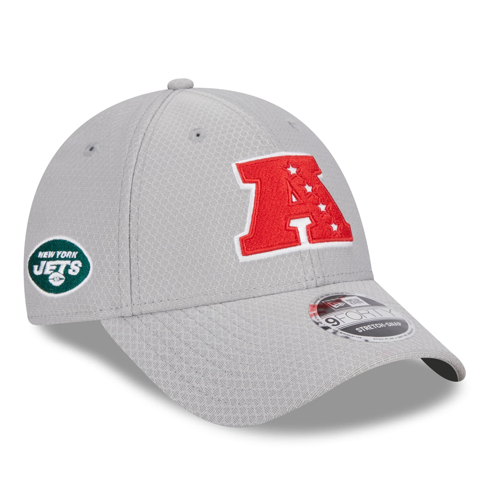 New York Jets AFC 2024 Pro Bowl New Era Stretch-Snap 9FORTY NFL Cap Gray