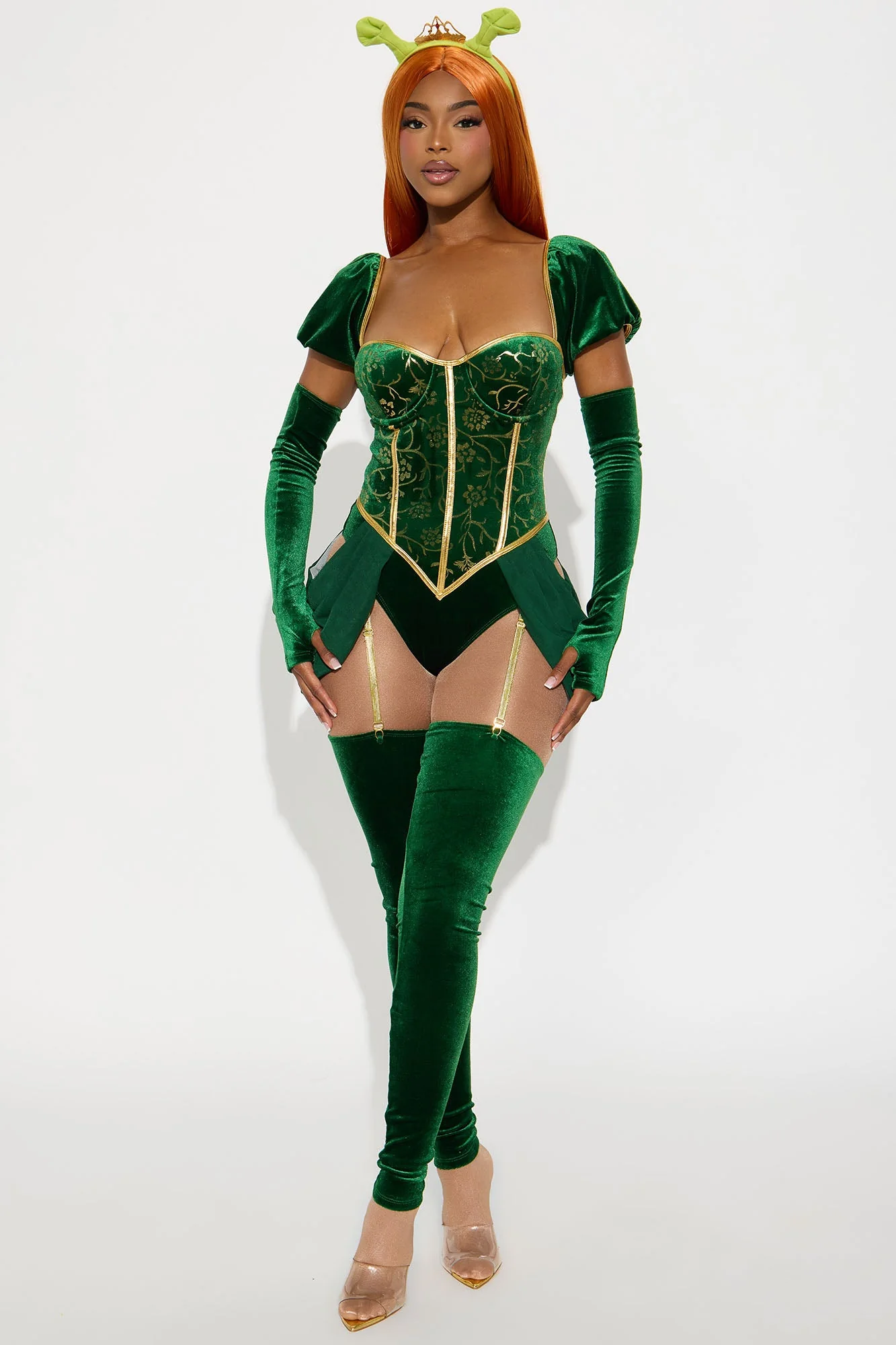 Sexy Ogre Princess 5 Piece Costume Set - Green