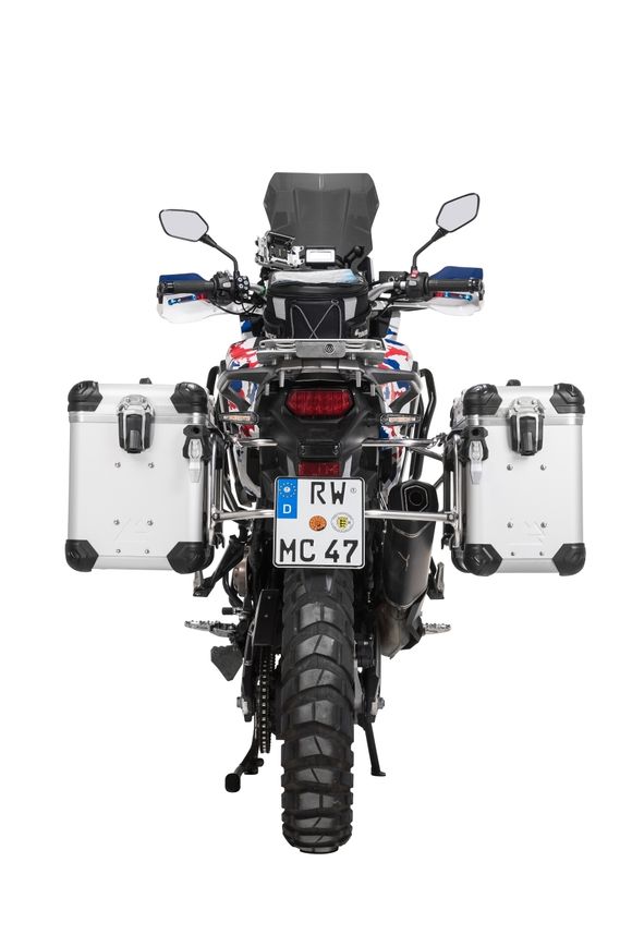 Touratech suitcase Complete kit ZEGA Evo 38/45 - Gray support included - Gray anodizedRef: Trt01094A / 01-402-6836-0