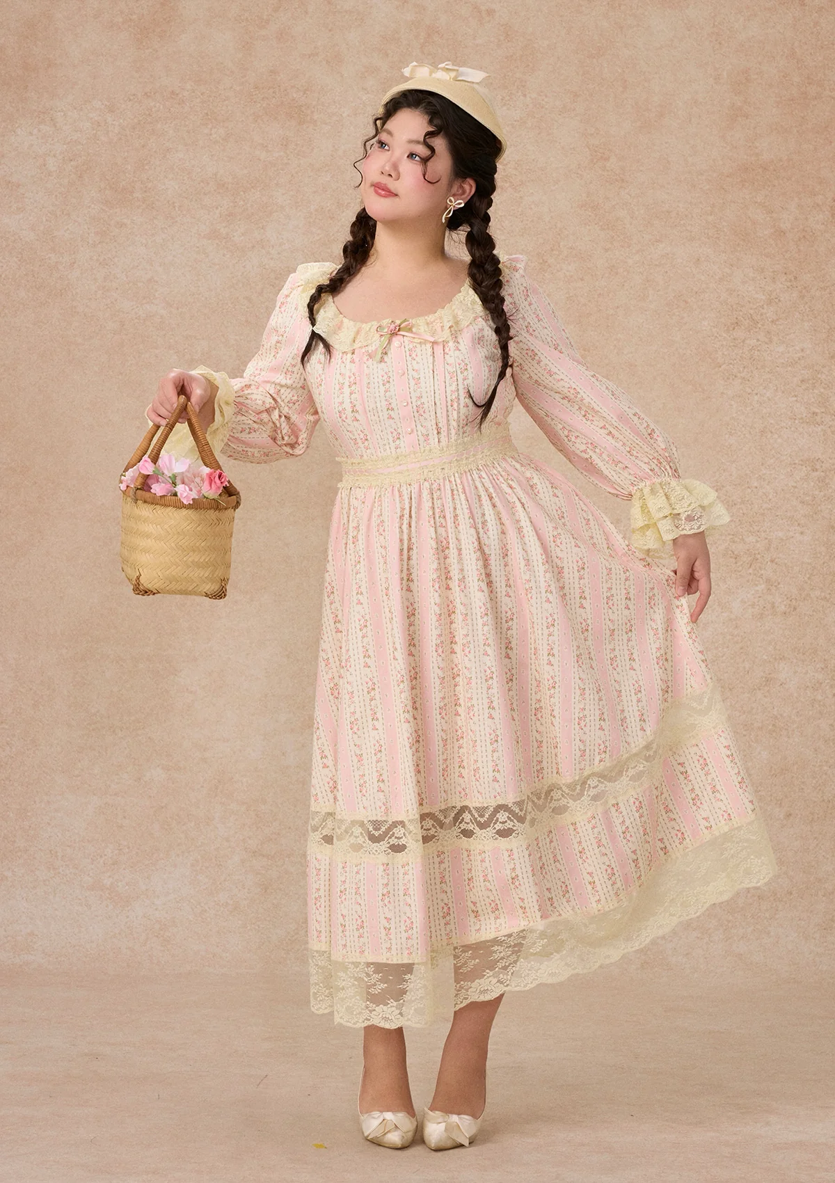 Curve&Plus Honey Flower Notes Dress