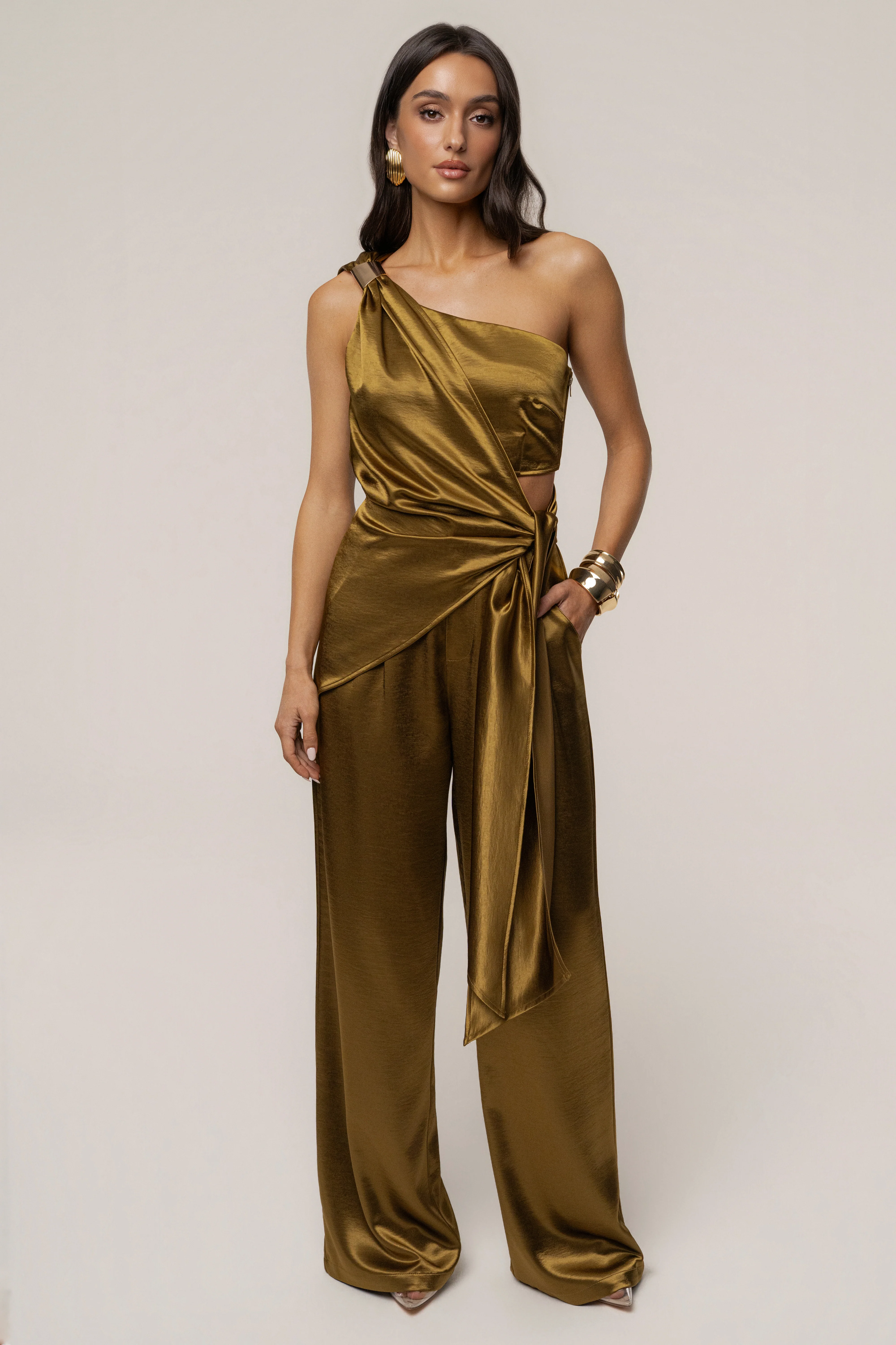 Olive Thea Satin Pants