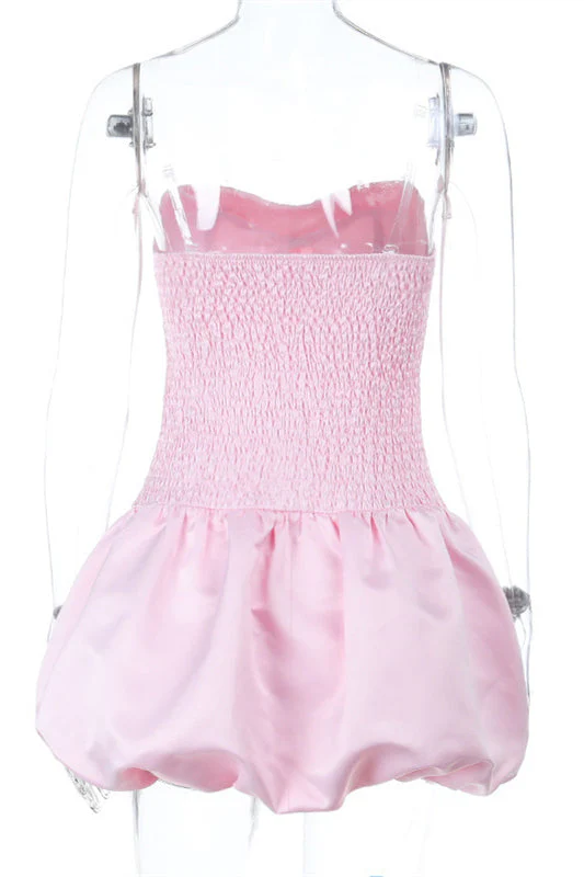 Sweetheart Light Pink A-line Short Bubble Dress