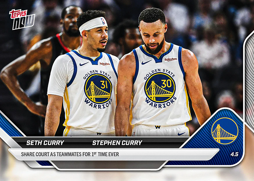 Seth Curry/Stephen Curry - 2025-26 NBA Topps NOW® - Card 244