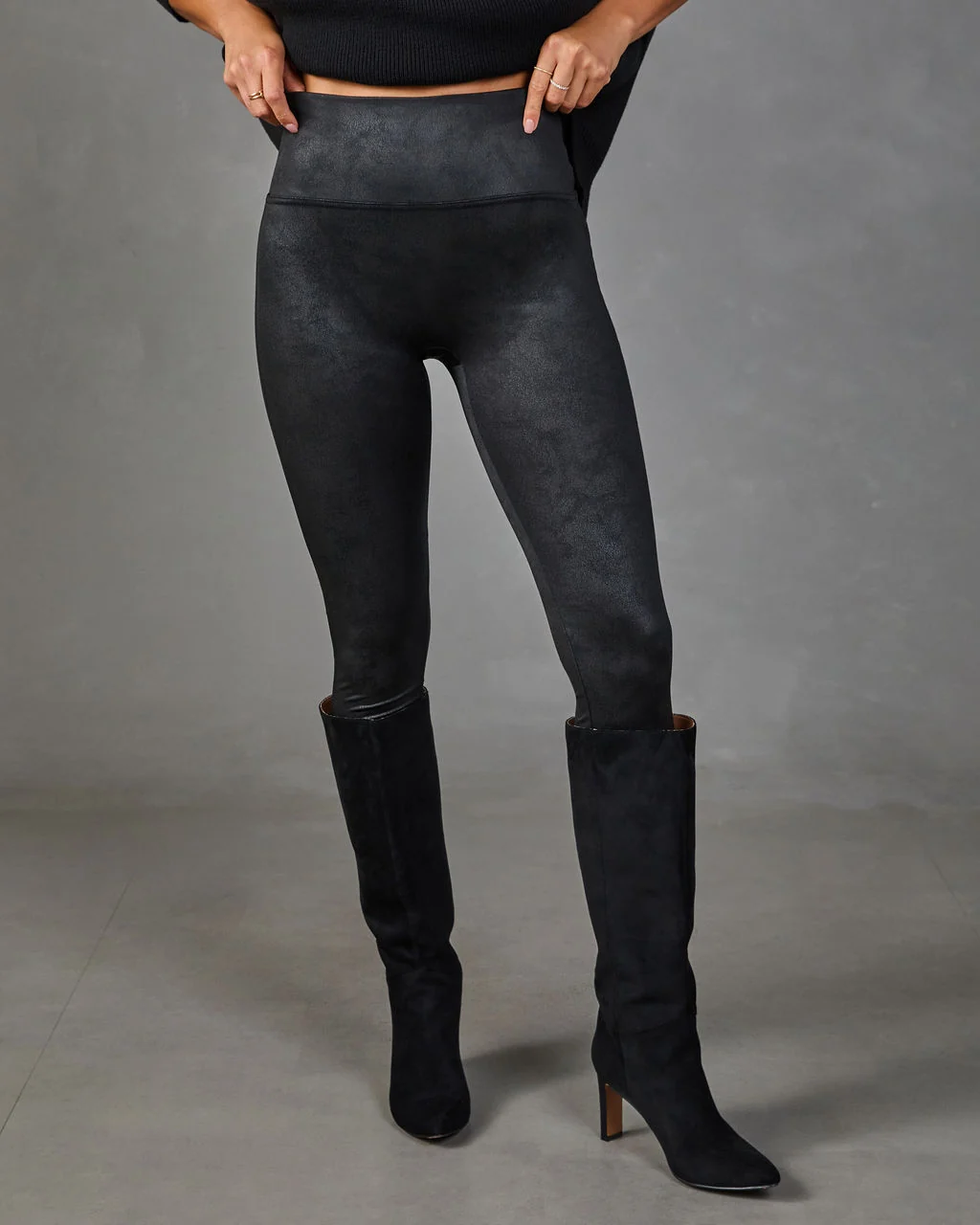 Esmai Luxe Coated Ponte Leggings