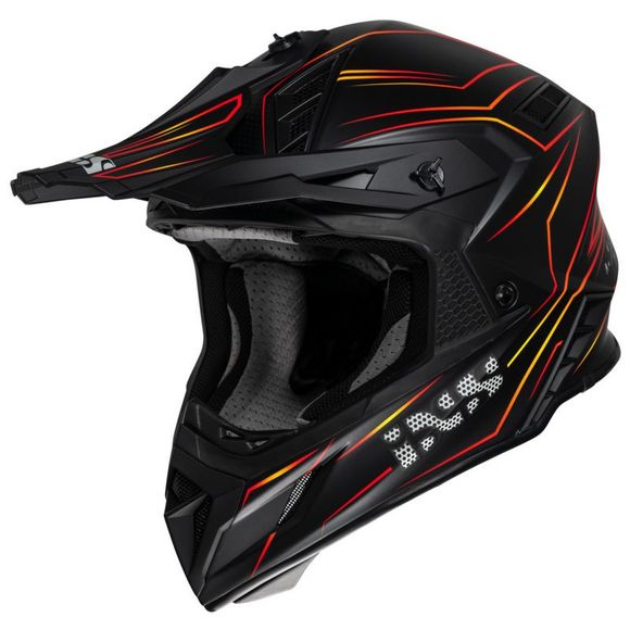 Casque cross IXS 189FG 2.0 2026 - Noir / RougeRef : IS1089