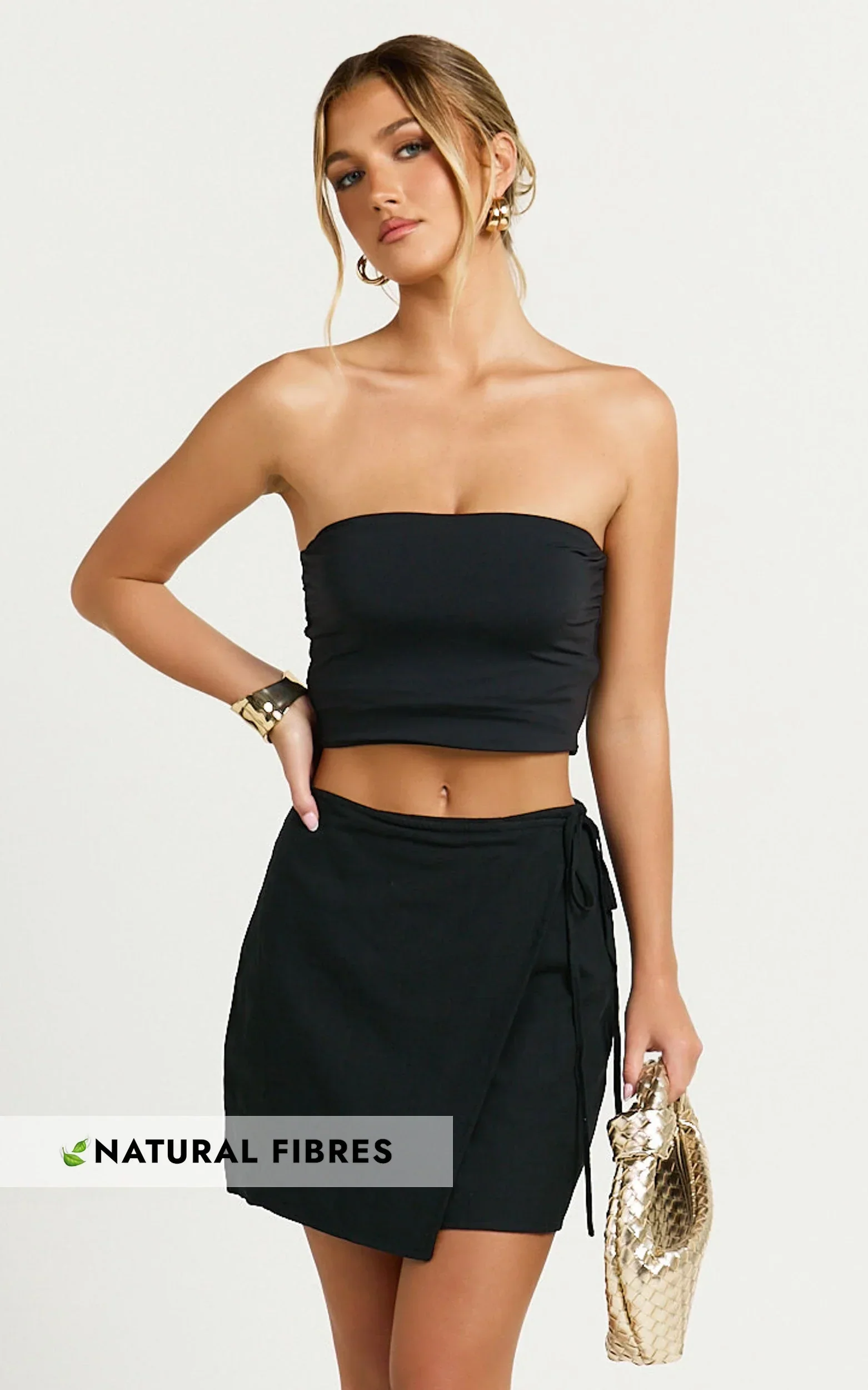 Chevy Mini Skirt - Wrap Skirt in Black