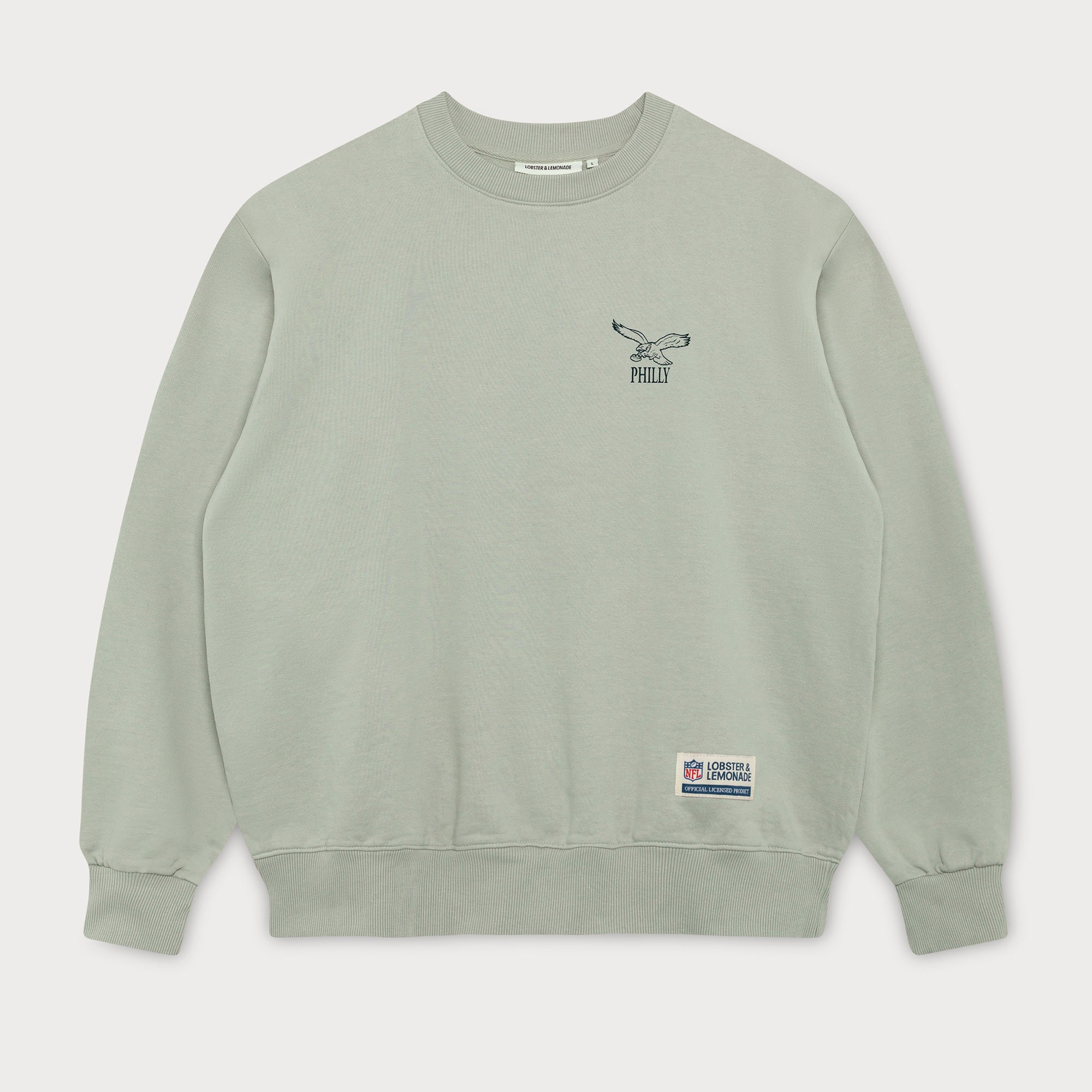 Philadelphia Eagles L&L '96 Classics NFL Crew Sweater Gray