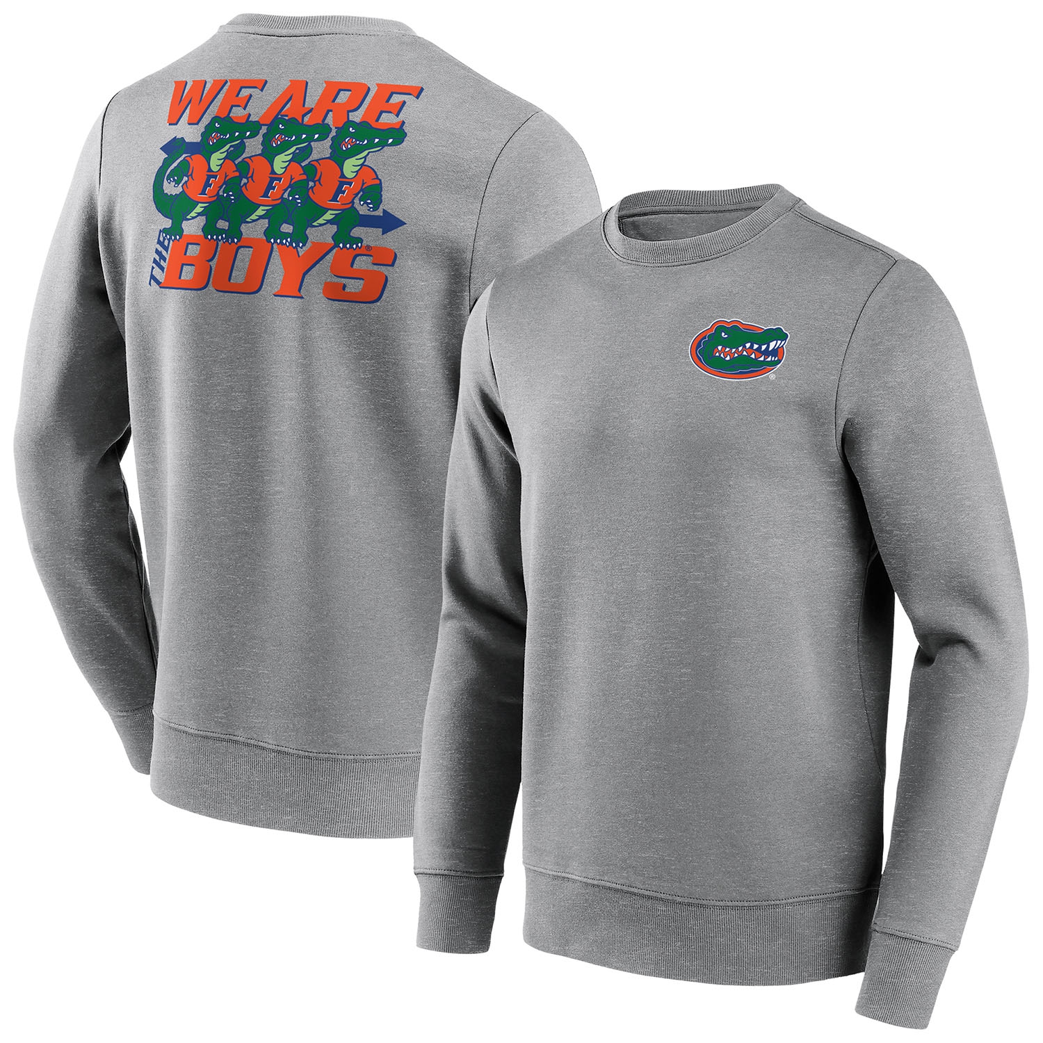 Florida Gators We Are Gator Boys Crew Sweatshirt Gray