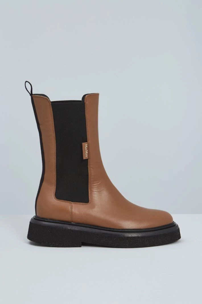 High ankle boots - LEATHER BLACK