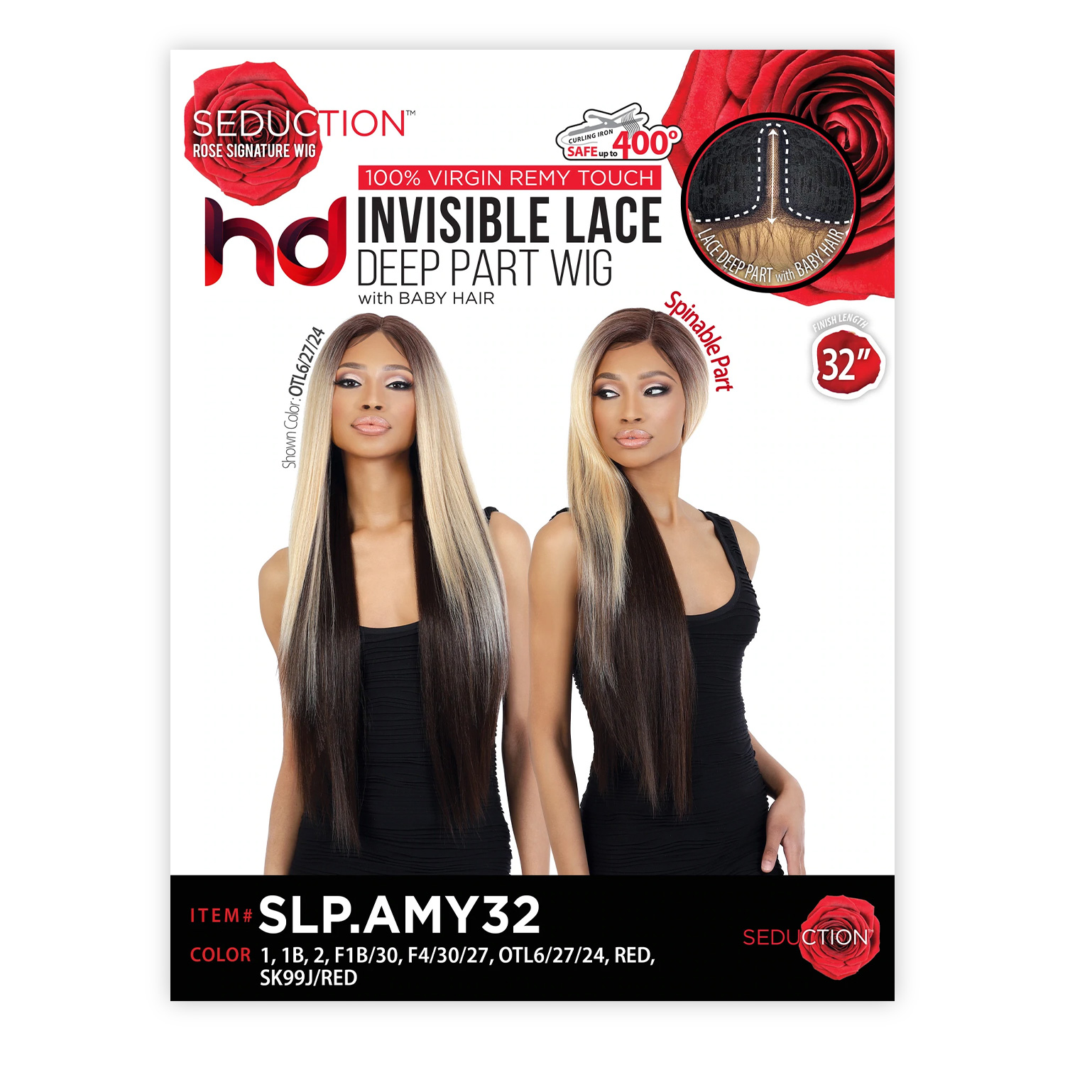 Motown Tress Seduction Virgin Remy Touch HD Lace Front Wig Invisible Lace Deep Part SLP.Amy32