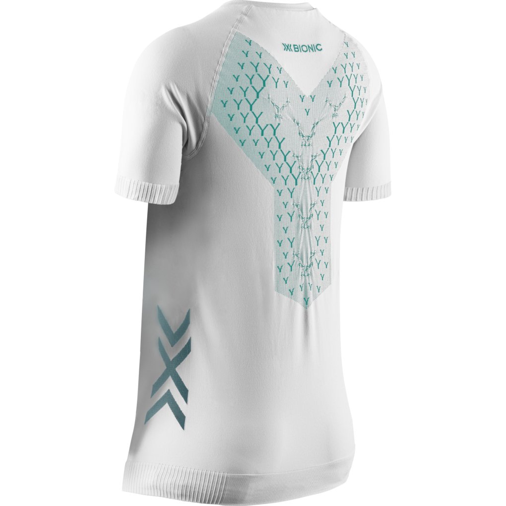 X-Bionic Twyce Run Short Sleeve Shirt Women - white/clearwater