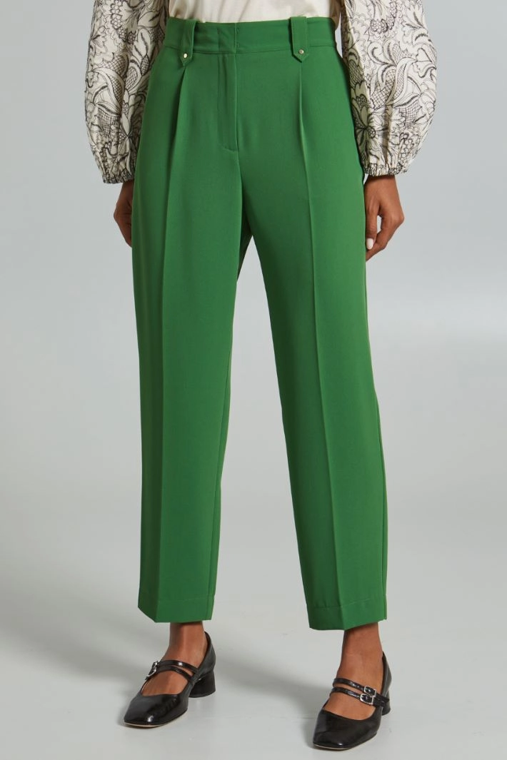 Tricotine carrot trousers - GREEN