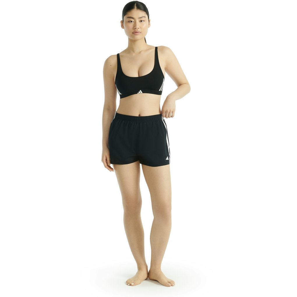 adidas Sports Underwear Sport Active Essentials Cotton 3 Stripes Scoop Bralette Women - black