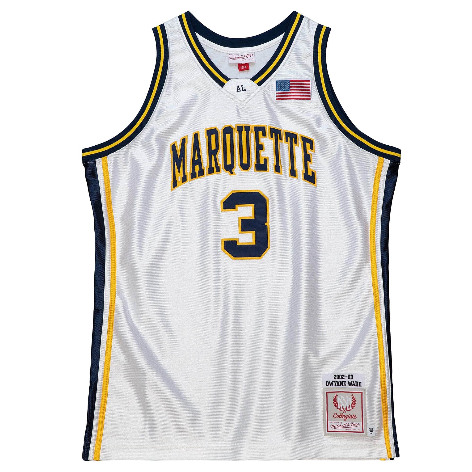 Dwyane Wade #3 Marquette University 2002-03 Authentic NCAA Jersey White