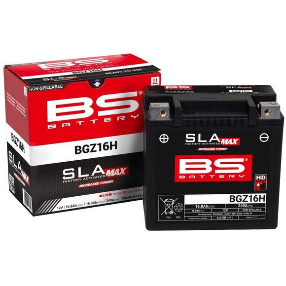 Battery BS Battery SLA MAX BGZ16H (FA) firm Type Acid Maintenance free/ready to useRef: BSB0009 / 1125737