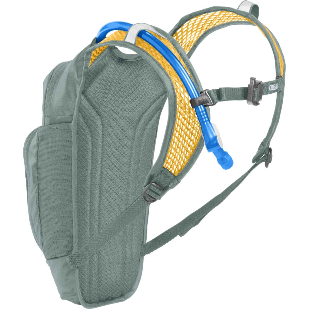 CamelBak Mini M.U.L.E. 5L Hydration Pack Kids + 1.5L Crux Reservoir - stormy sea/mango