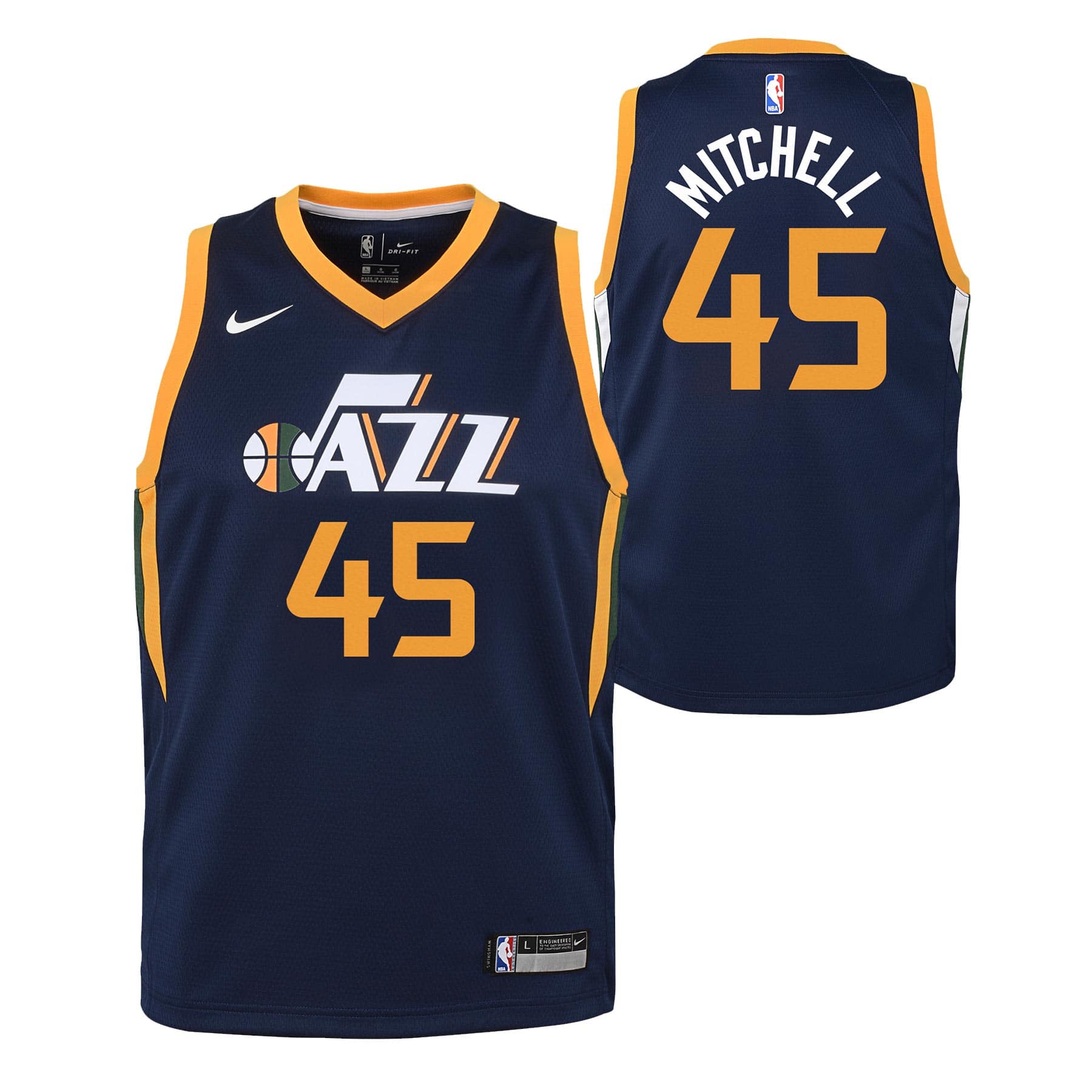 Donovan Mitchell #45 Utah Jazz Nike Icon Swingman NBA Jersey (YOUTH)