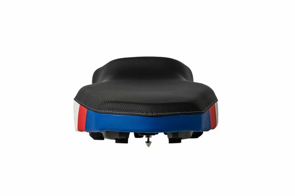 Heated Touratech Red blue Fresh Touch comfort saddle - HighBMW 900 F 900 GS - 2024 - 2026Ref: Trt00198A / 01-083-5902-0