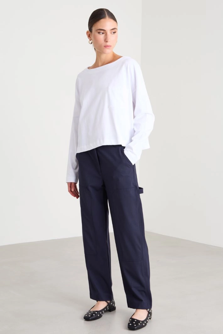 Oversized cotton T-shirt - WHITE