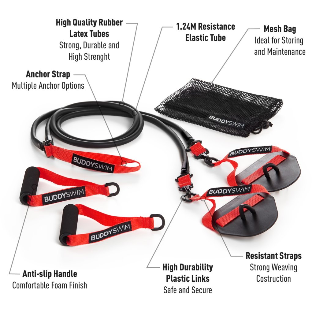 Buddyswim Super Stroke Dryland Cords 2.0 - heavy - red