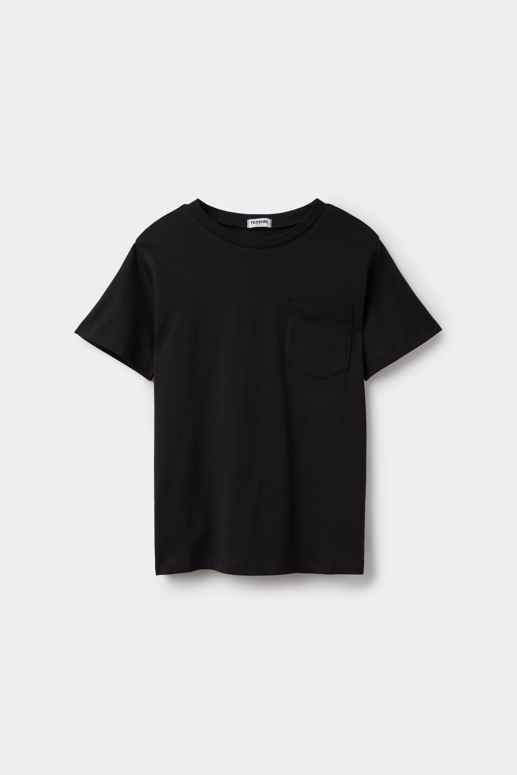 Boys’ Cotton Round Neck T-Shirt with Pocket