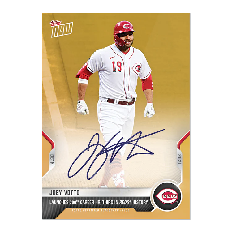 On-Card Auto # to 1 - Joey Votto - 2021 MLB TOPPS NOW® Card 149F