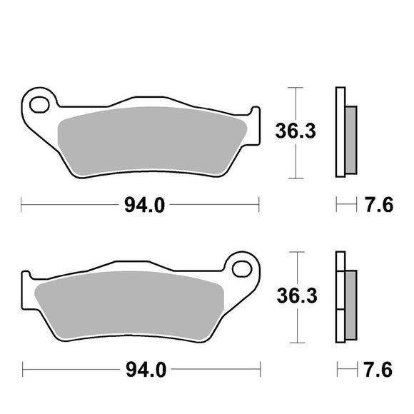 SBS 671CS Organic front brake padsRef : 671CS / 671110