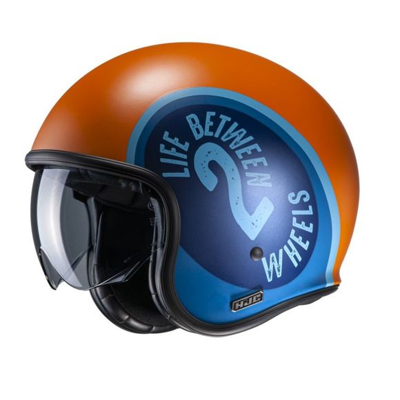 HJC V30 jet helmet - HARVEY - Blue / OrangeRef: Hj0945-C53775