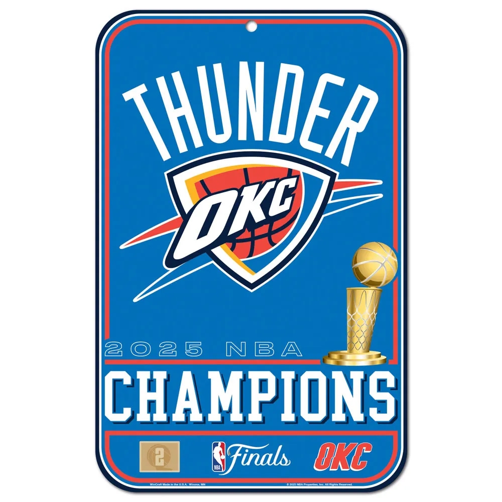 Oklahoma City Thunder 2025 NBA Champions NBA Sign