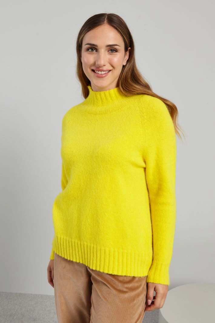 Alpaca-blend sweater - YELLOW