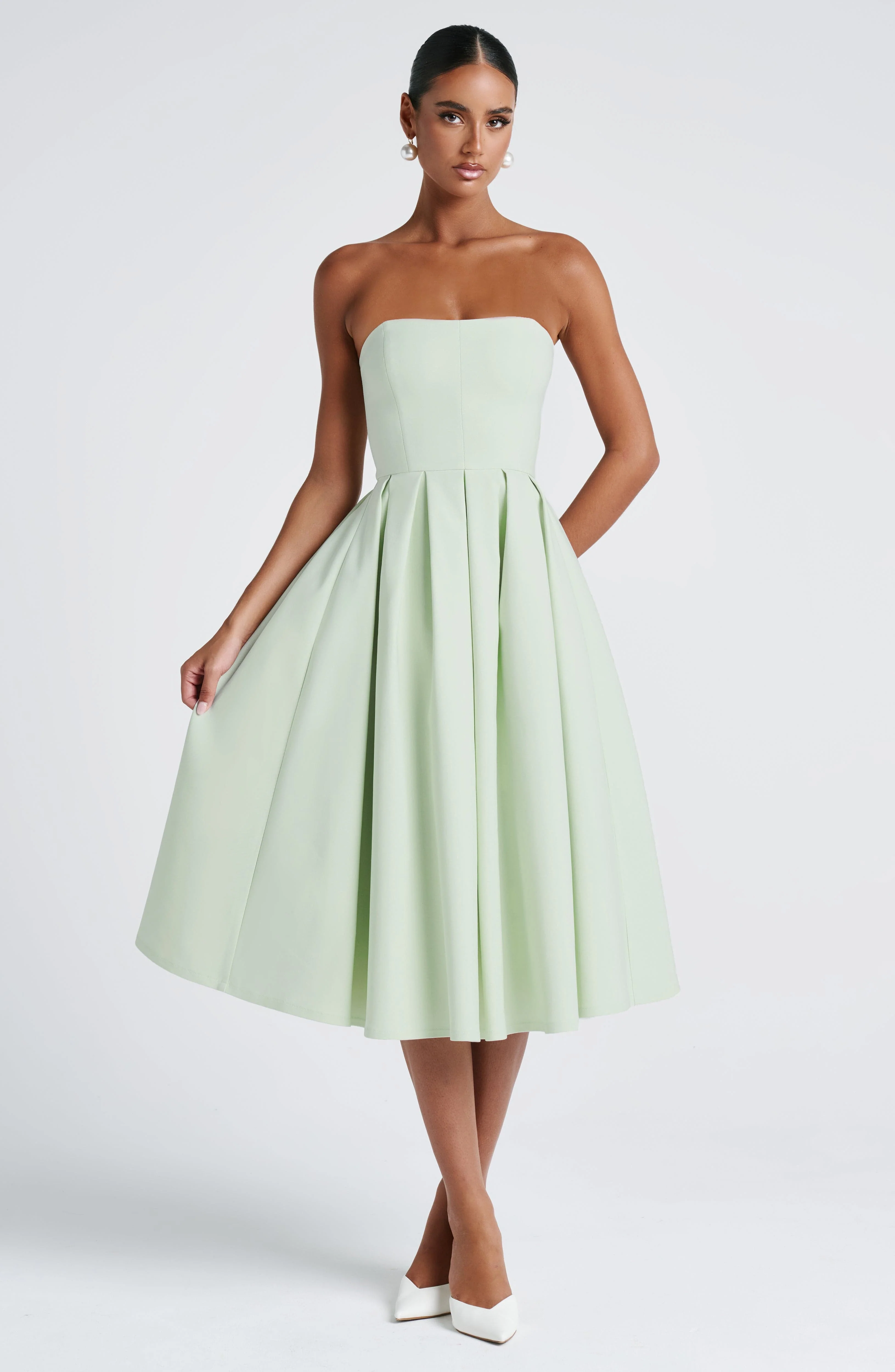 Edith Midi Dress - Mint