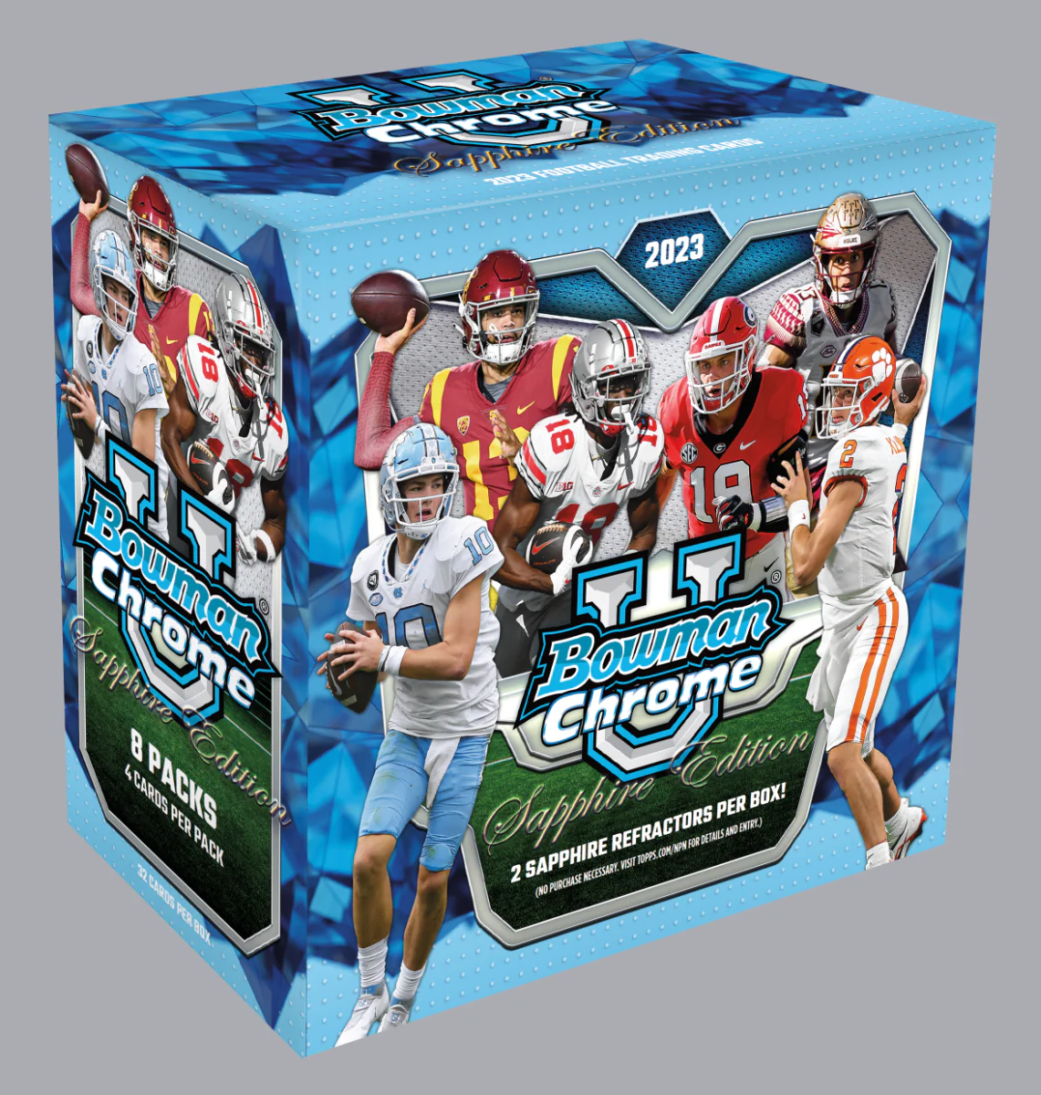 2023 Bowman University Chrome Football Sapphire Edition - Hobby Box - UK
