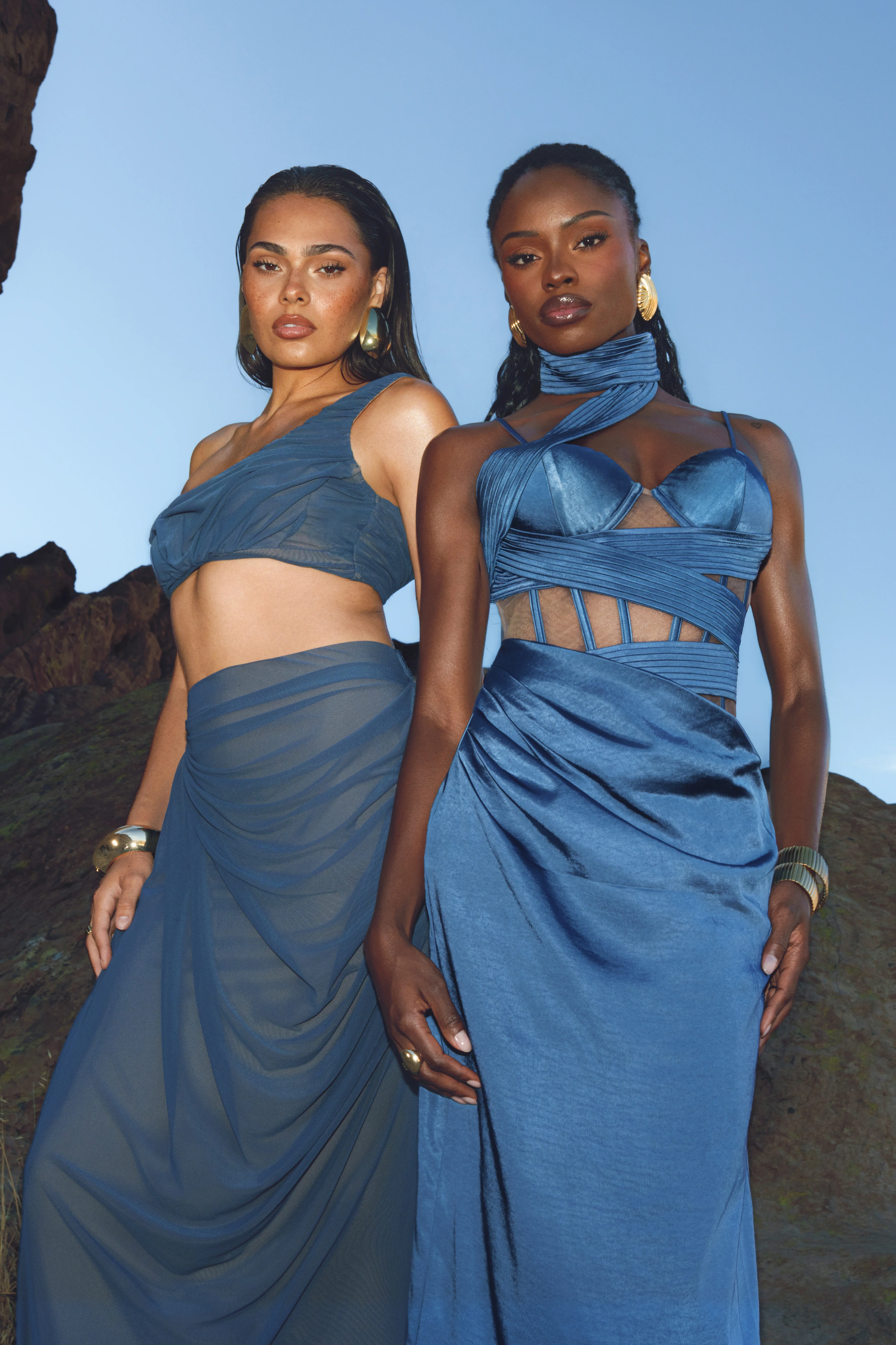 Blue Ethereal Flow Top