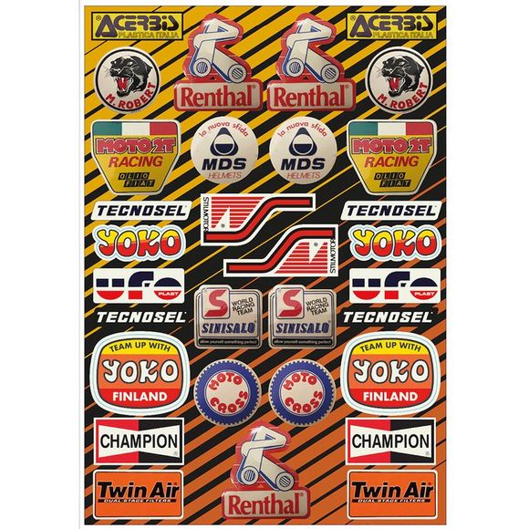 Tecnosel VINTAGE Universal sticker sheetRef: 4320-2392 / 43202392