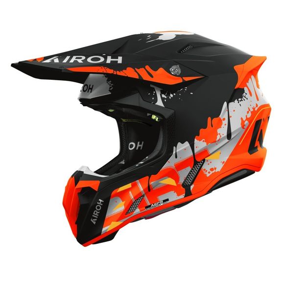 Casque cross Airoh TWIST 3 - DIRT 2026 - Noir / OrangeRef : AR1537