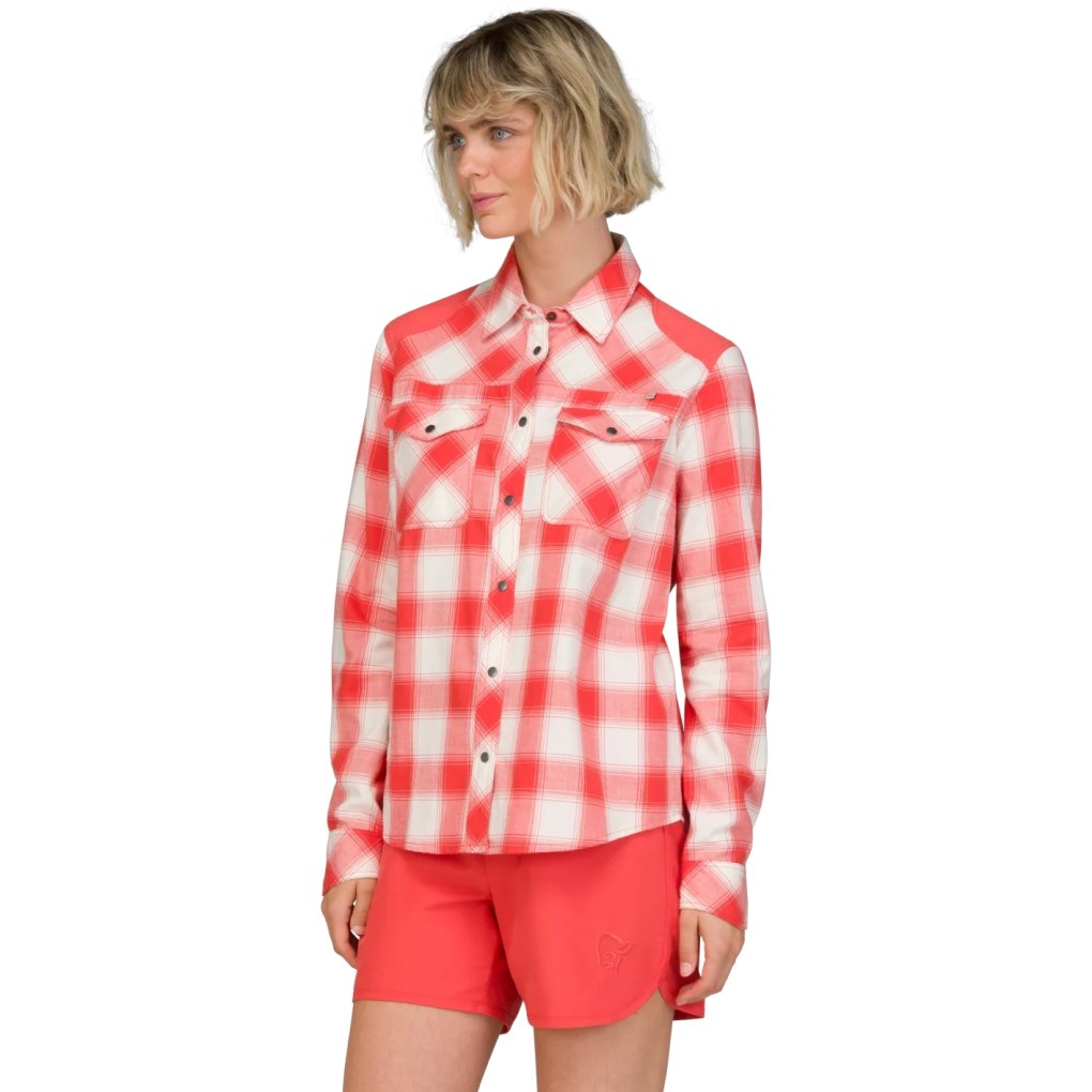Norrona femund flannel Shirt Women - Paprika Red