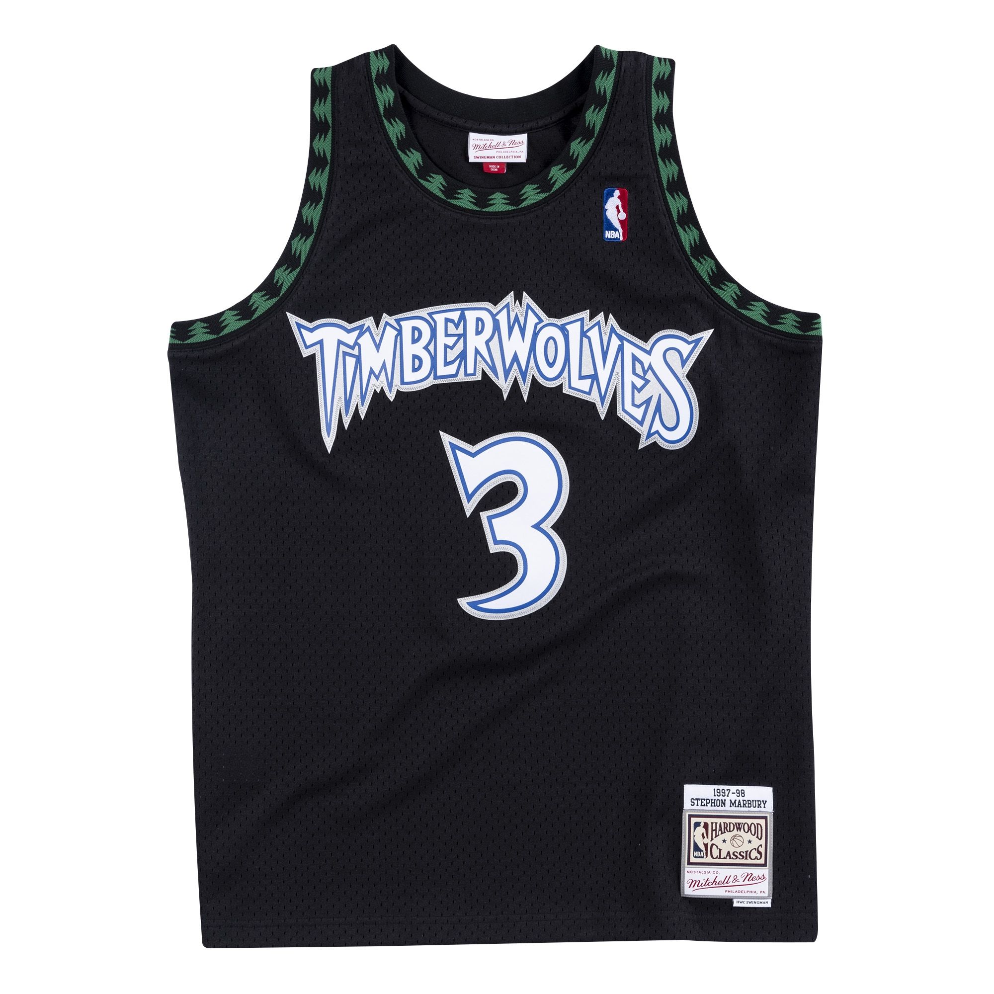 Stephon Marbury #3 Minnesota Timberwolves 1997-98 Swingman NBA Jersey Black